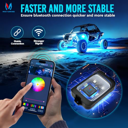 MICTUNING C3 RGBW Rock Lights 20 Pods with Wiring Switch Kit — view 6