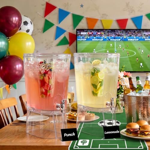Image of Lifewit 2 Gallon Drink Dispenser for Parties, Large Plastic Beverage Container with Fruit Infuser & Leak-Proof Spigot, BPA Free Water Pitcher for Juice /Tea /Lemonade - Ideal for Bar & Outdoor, 2 Pcs