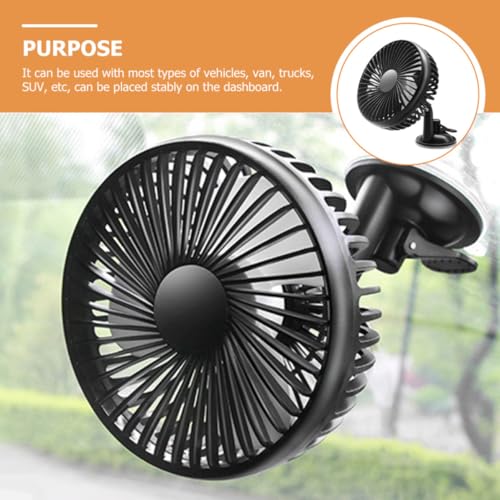 Ventilador de coche USB recargable con diseño ajustable para vehiculo 3