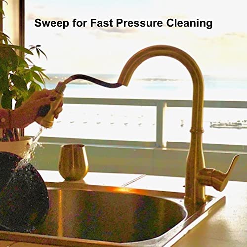 Videc Touch On Kitchen Faucet, 3 Modes Pull Down Sprayer, Smart Touch On Sensor Activated, 360-Degree Rotation, 1 Or 3 Hole Deck Plate. (Kw-88J, Brushed Gold, 15.16 Inches) #TOP4