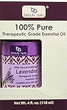 Beauty Aura, 100% puro olio essenziale di lavanda - Flacone da 113,4 grammi - Oli essenziali terapeutici della migliore qualità - Ideale per aromaterapia