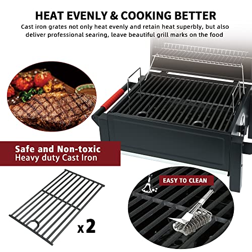 Feasto 2720PC Portable Charcoal Bbq Grills With Cast Iron Grates thumb #7