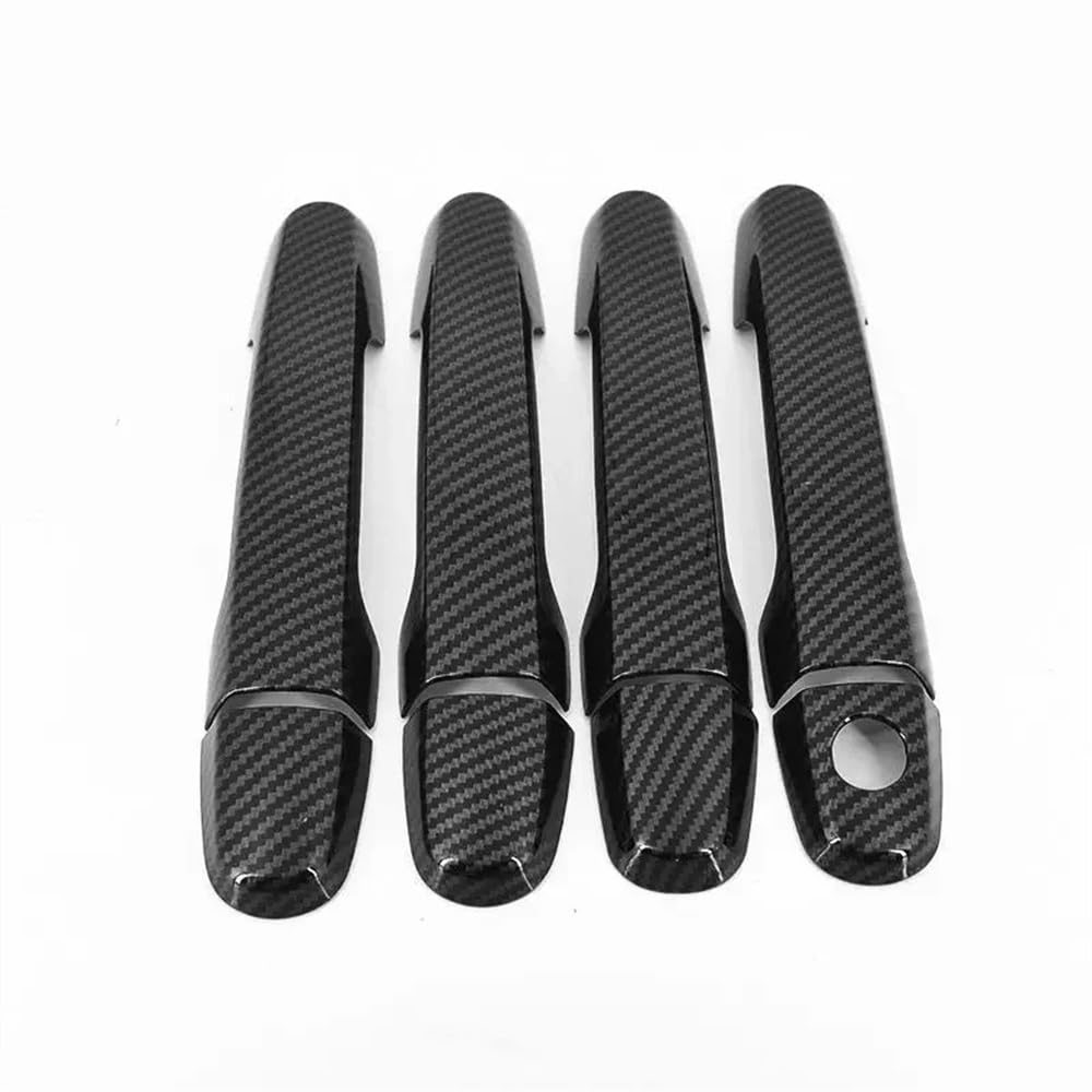 Mlhoghigd Carbon 1 Keyhole Door Handle For Fortuner 2005-2014 Car Door Handle Cover Trim Styling Accessories