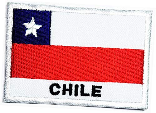 Chile Flag Patch Chile Country Flag Iron on Sign Badge Costume Uniform Emblem Patch Flag Military Stickers Embroidery Iron On Sewing (02)