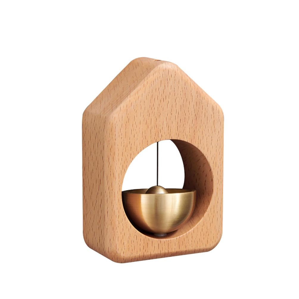 Wind chimes,Decorative Shopkeeper Door Bell with Chimes | Magnetic Wooden Doorbell for Homes and Shops(Brown)(Light Brown)
