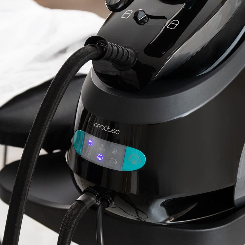 Cecotec Stacja parowa z kotłem półprzemysłowym Fast&Furious 8060 Ultra Steam. 3000 W, ciśnienie 15 bar, ultralekka przesuwana podeszwa, uderzenie pary 750 g/min i ciągła para 175 g/min, tryb Eco
