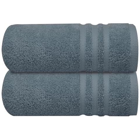Infinitee Xclusives 2 Pack Premium Turkish Bath Towels Set, 100% Cotton (27x54 Inches) Lightweight and Highly Absorbent, Quick Drying Large Bath Towels, Perfect for Hotel, Spa (Elegant Blue) Cover