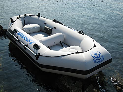 VIA NOVA Schlauchboot Navigator 305 cm Länge - Ruderboot für 3+1 Personen – Dinghy bis 2,5 PS motorisierbar - Angelboot