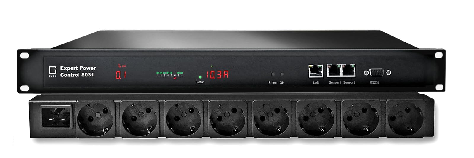 G?de Expert Power Control 8031 Stromverteilereinheit (PDU) 8 AC-Ausg?nge Schwarz (8031-3)