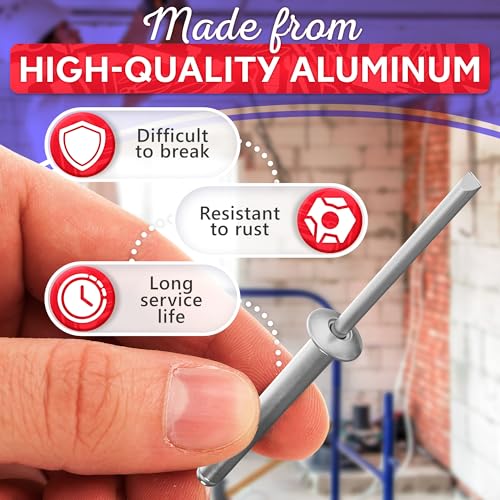 Reluen LIGHT-NG-0229 25Pcs Large Head Pop Rivets Aluminum thumb #2