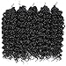 14inch GoGo Curl Crochet Braids for Water Wave Crochet Hair for Black Women,Natural Black Deep Wave Synthetic Braiding hair Extensions (7Packs,1B)