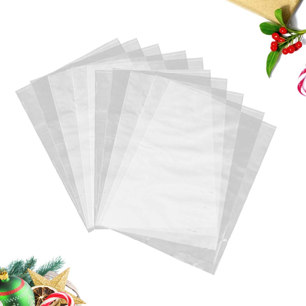HEALLILY Bolsas Retráctiles Transparentes PVC 100 Unidades 9.84x11.11 Pulgadas Envoltura Termoretráctil
