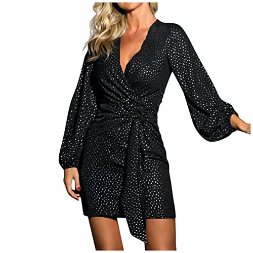Robe à paillettes d'exception avec manches bouffantes pour mascarade chic
