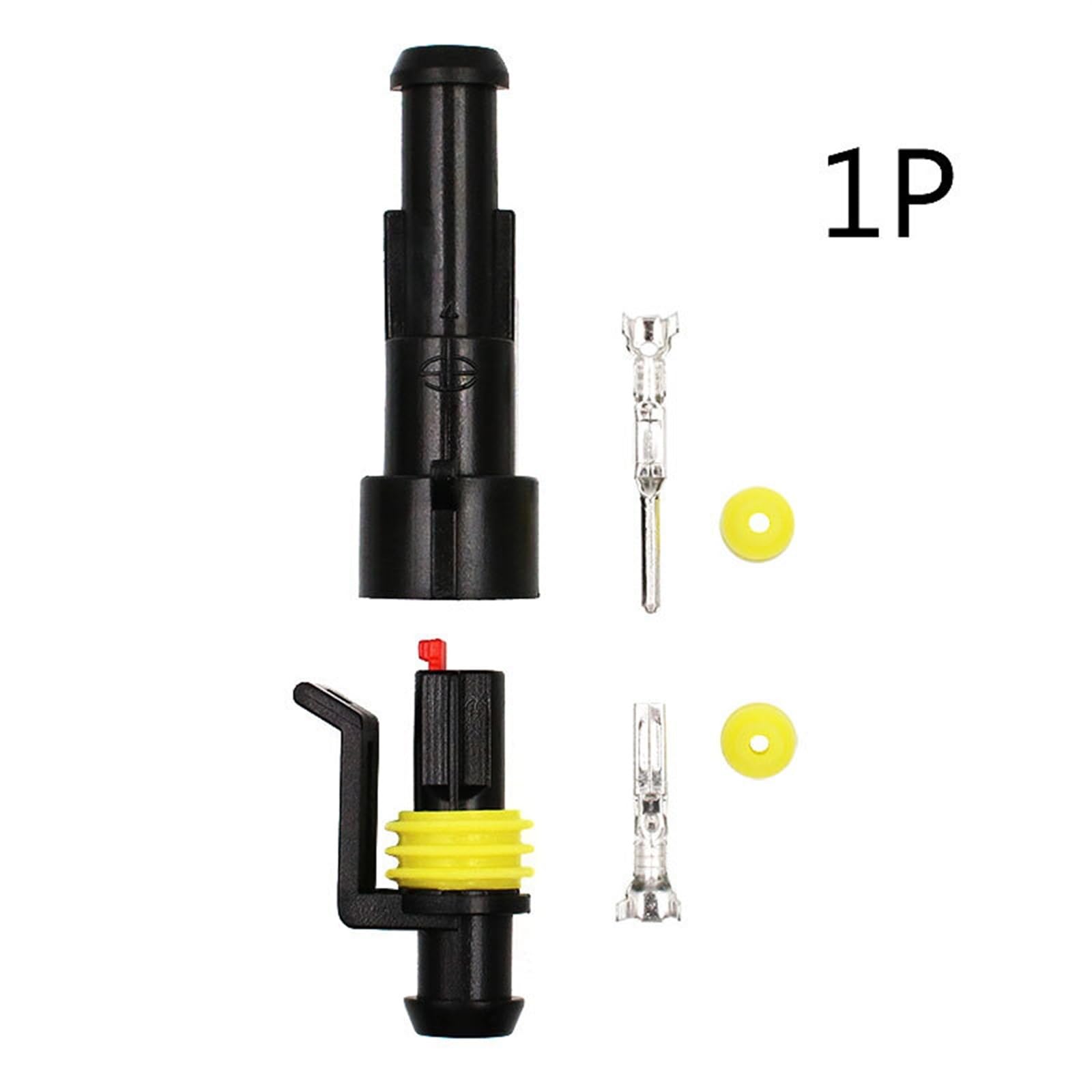 douki 5sets/kit 1/2/3/4/5/6P AMP 1.5 Super Seal Electrical Wire Cable Connector Male Female Plug for Car Auto Xenon Lamp (Color : 1P, Size : 5 Sets)