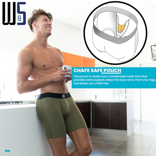 Warriors & Scholars Chafe Safe Pouch Modal Boxer Briefs For Men Pack, Ultra Soft, Breathable, Buldge Enhancing Mens Underwear2