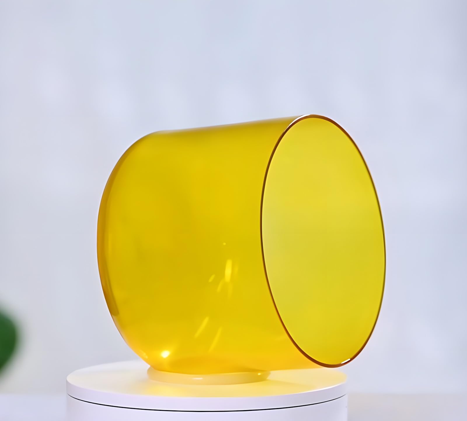 Klangschale Aus Klarem, Kosmischem Lichtquarz Von Yellow Alchemy, Natürliche Klangschale Aus Kosmischem Licht Für Klangheilung Und Meditation, Gebet Und Stressabbau,F Note-6