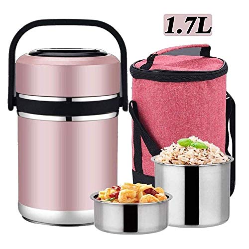 ETZRYSYB Fiambrera aislada para el almuerzo, termos portátiles, con aislamiento, tarro de acero inoxidable, diseño a prueba de fugas, para escuela, picnic, oficina, al aire libre, disfruta de un