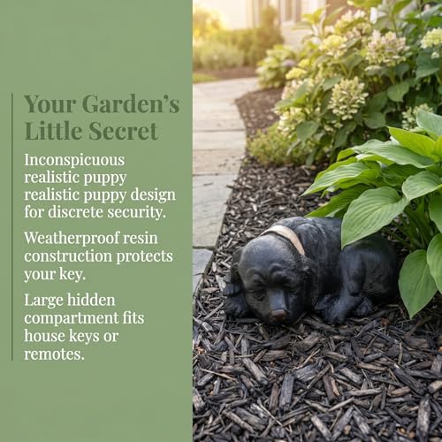 Cache-clés de jardin résistant aux intempéries pour cour et pelouse