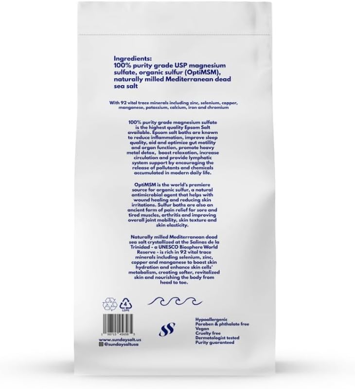 Epsom Salt with OptiMSM Sunday Salt