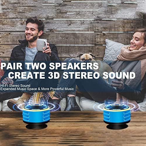 ssouwao Bluetooth Speaker, IPX7 Waterproof Portable Wireless Bluetooth Shower Speaker with FM Radio, LED Display, Light Show, Loud HD Sound and Deep Bass Speaker for Bathroom Pool Beach Outdoor