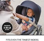 Evenflo Gold Shyft DualRide with Carryall Storage Infant Car Seat and Stroller Combo (Onyx Black)