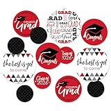 Red Grad - Best is Yet to Come - 2018 Graduation Party Giant Circle Confetti - Red Grad Party Decorations - Large Confetti 27 Count
