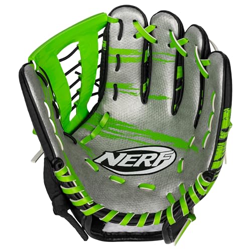 NERF Proshot Kids Teeball Glove + Ball Set - Youth Baseball Glove + Foam Ball - Boys + Girls Teeball Mitt Set - Adjustable Fit for Kids - Right Hand Throw - 8.5" by Nerf - Image 7