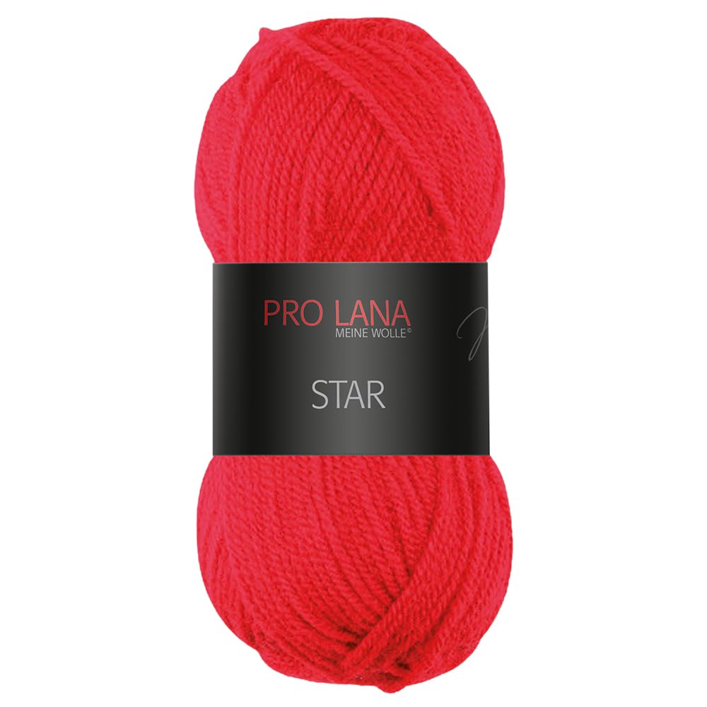 Frida's Wollhaus 50 g Star Knitting Crochet Wool Yarn Soft Easy Care 39 Colours (30 | Red)