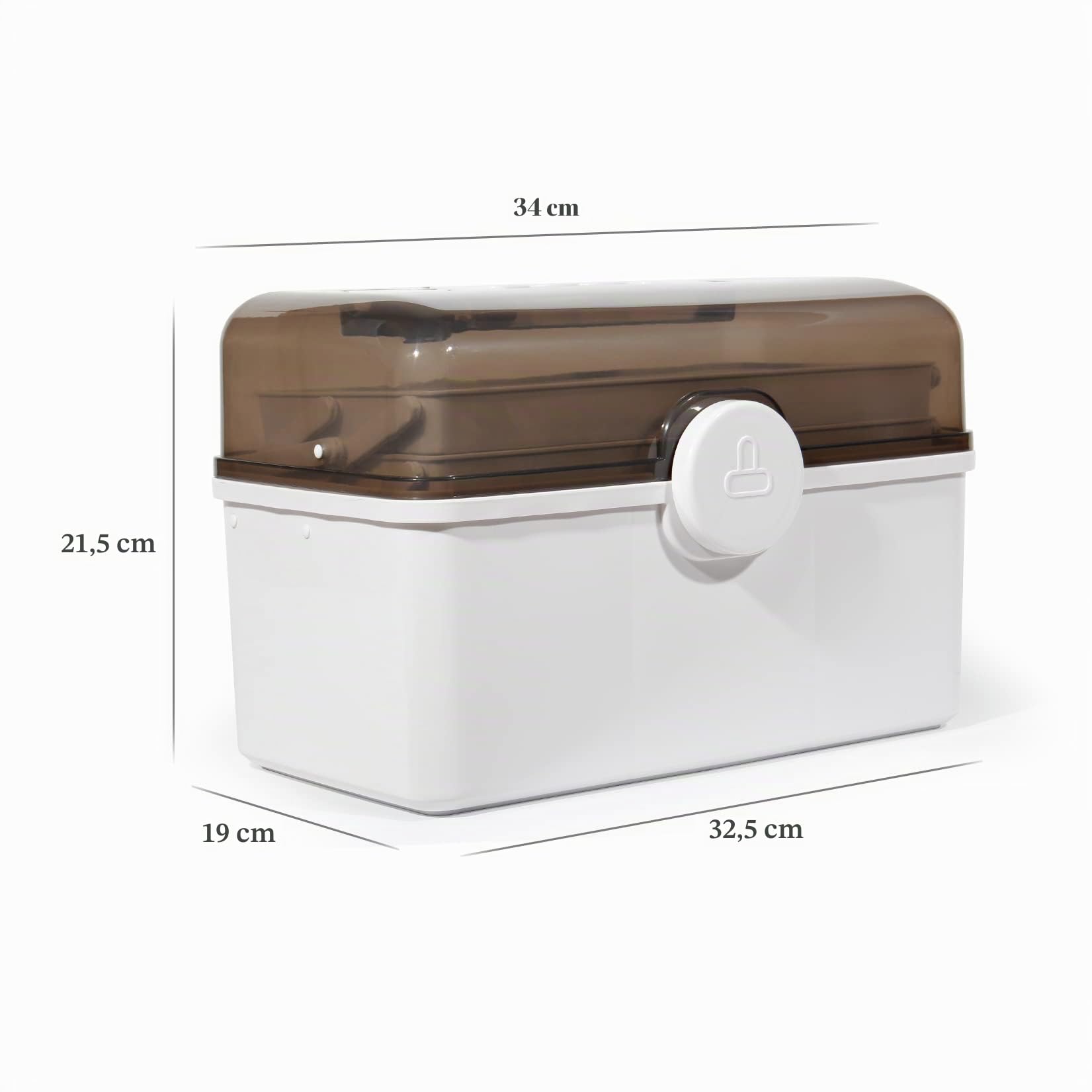 Theo&Cleo Caja de almacenamiento para medicamentos, botiquín de medicina, caja de botiquín de primeros auxilios, caja de farmacia, botiquín grande (Blanco)