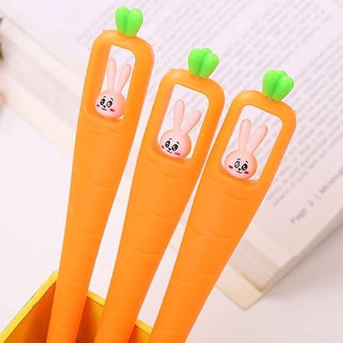 Miniatura 4 de Bolígrafo de tinta de gel de conejo de zanahoria 0020in de tinta negra lindo bolígrafo de escritura de conejo bolígrafo de oficina para estudiantes