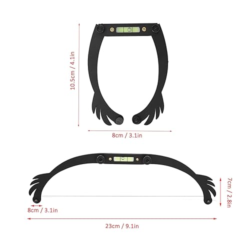 Miniatura 8 de Eyebrow Ruler, Professional Eyebrow Mapper Aluminum Adjustable for Beauty Salon (Black)