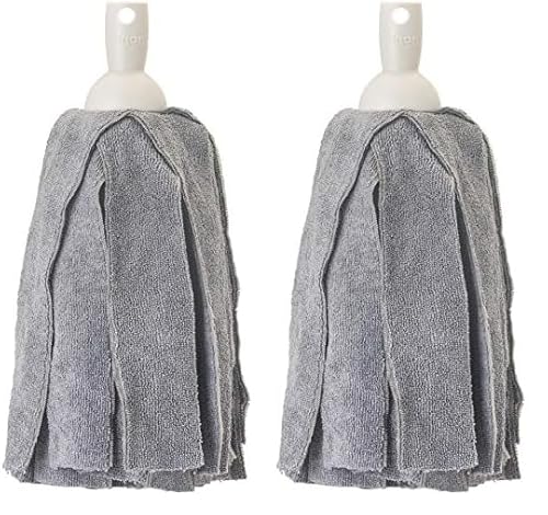 Vigar - Recambio para Fregona - Rosca Universal - 10 x 10 x 15 cm - Microfibra Apta para Lavadora - Máxima Absorción - para Todo Tipo de Suelos - Gris (Paquete de 2)