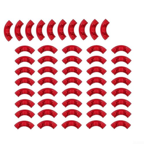 50 clip per addestramento delle piante, in plastica, piegatrici a 90 gradi, per il controllo dello stress basso, per piantare, giardinaggio, rami di vite (rosso)