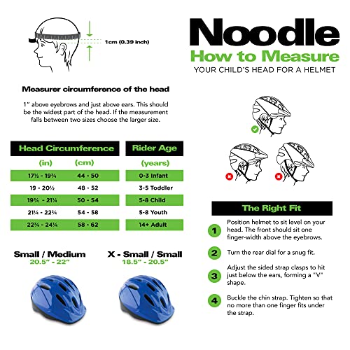 Joovy Noodle Bike Helmet For Toddlers And Kids Aged 1-9 With Adjustable-Fit Sizing Dial, Sun Visor, Pinch Guard On Chin Strap, And 14 Vents To Keep Little Ones Cool (Small, Blueberry) #TOP1