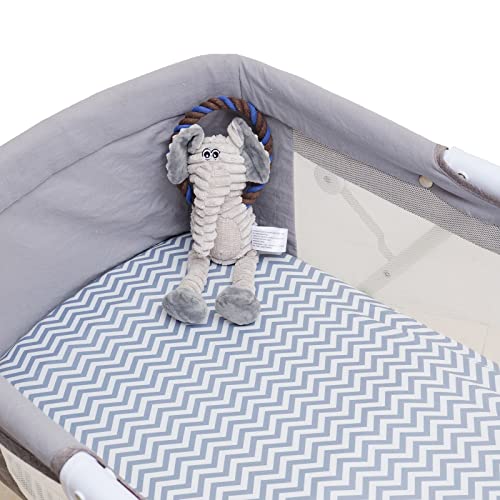 Bassinet Sheets 4 Pack For Baby Unisex, Stretchy Jersey Knitted Fitted Sheet Universal For Oval Rectangle And Hourglass Bassinet Mattress, White And Grey, Neutral For Baby Boy And Girl #TOP7