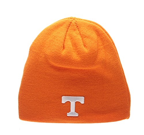 ZHATS Tennessee Volunteers Orange Edge Skull Cap - NCAA Cuffless Winter Knit Beanie Toque Hat
