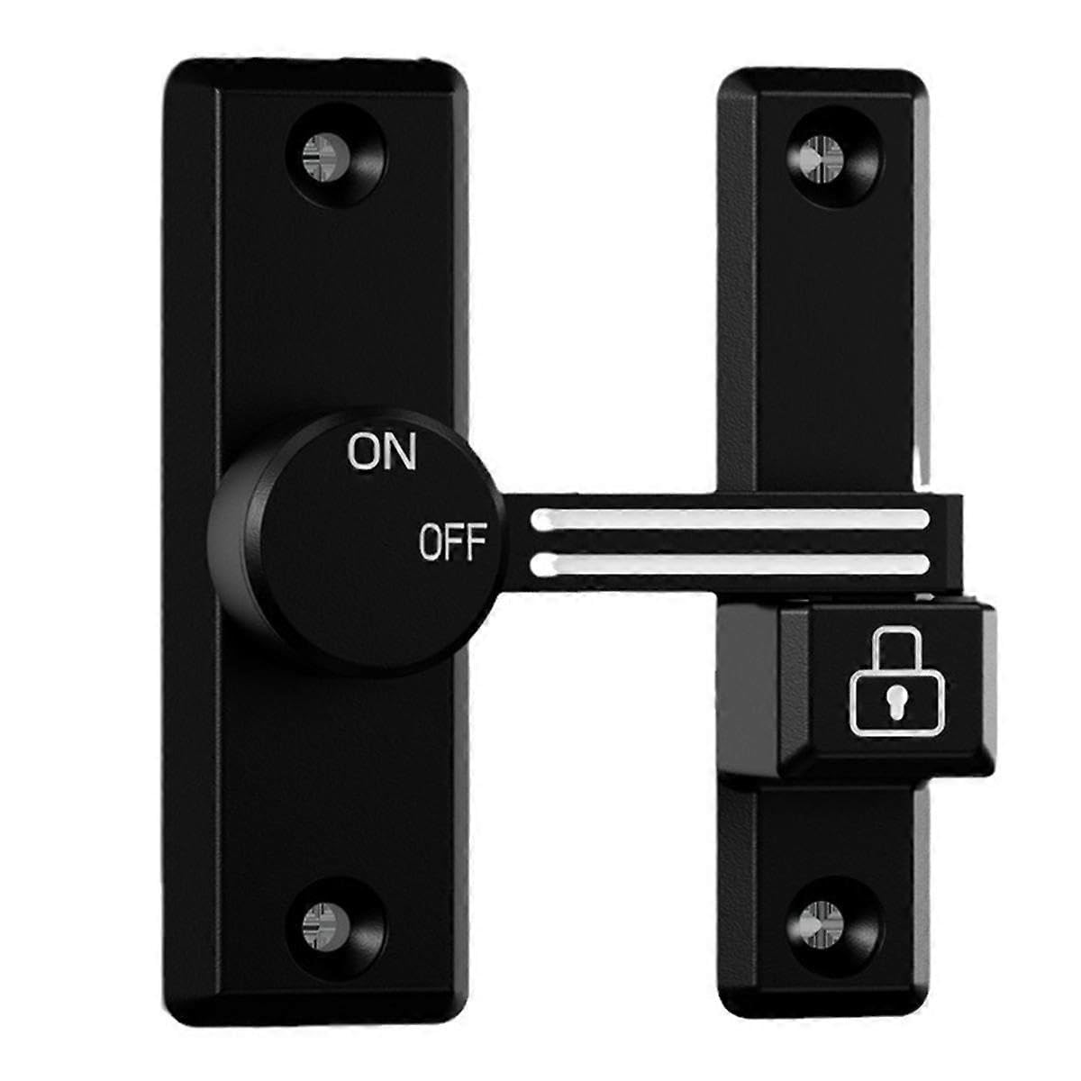 Joyhappst Image Color Bolt Door Latch, Punch-Free Buckle, 180 Degree Left/Right Sliding, Suitable For Home Security Door, Barn Garage, Garden