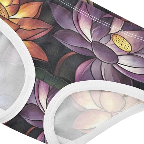 Colorful Lotus Panties for Girl Toddler Underwear Custom Cotton Cartoon Undies Kids Briefs 2t4