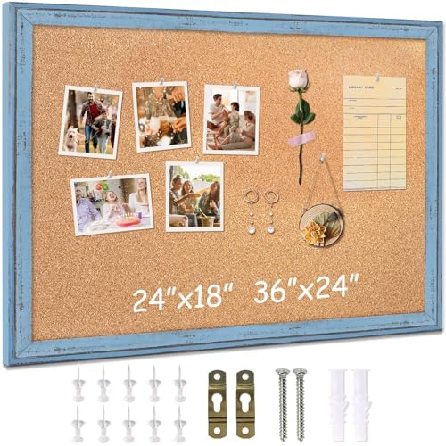 Cork Board for Office 24 X 18 Inches Blue Cork Boards for
