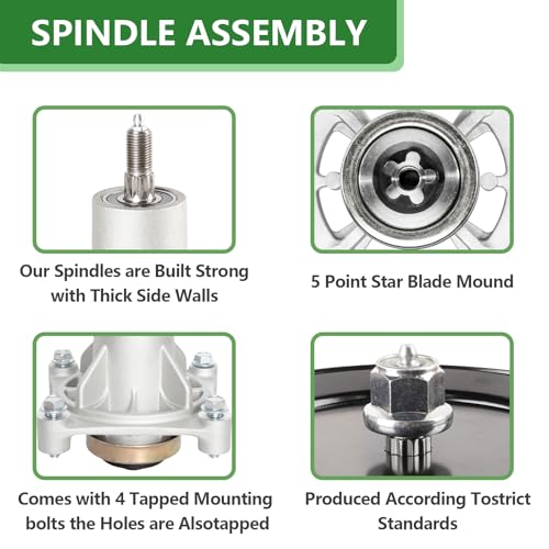 JYLEYJ 187292 192870 Spindle Assembly Fit for 42" 46" 48" 54" Mower Decks Hus qvarna yth22v42 yth22v46 yth24v48 Craftsman yt4000 ys4500 Pou LAN pro P54ZX Replaces 532187292 587819701 by JYLEYJ - Used condition - Image 4