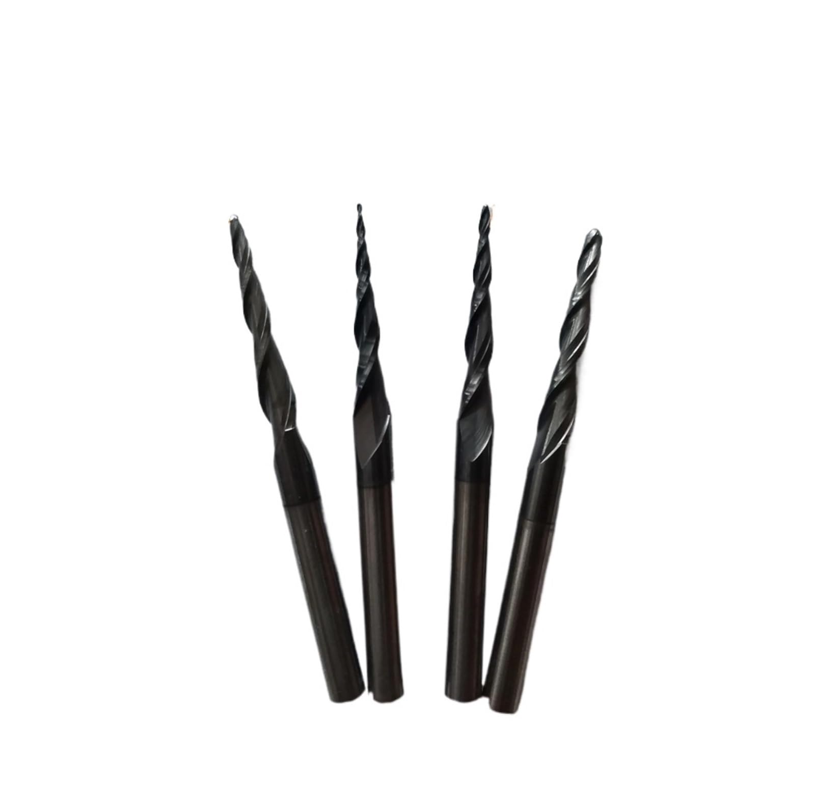 Fresa punta de bola para madera cónica evita roturas en grabado 3D con carburo HRC55 R0.25-R1.0