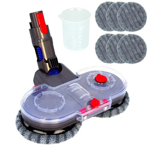 Elektrischer Wischaufsatz für Dyson V12 Detect Slim, Wischmopp Aufsatz für Dyson V10 Digital Slim Fluffy Staubsauger mit Abnehmbarer Wassertank und 12 Waschbarer Mopp Cover