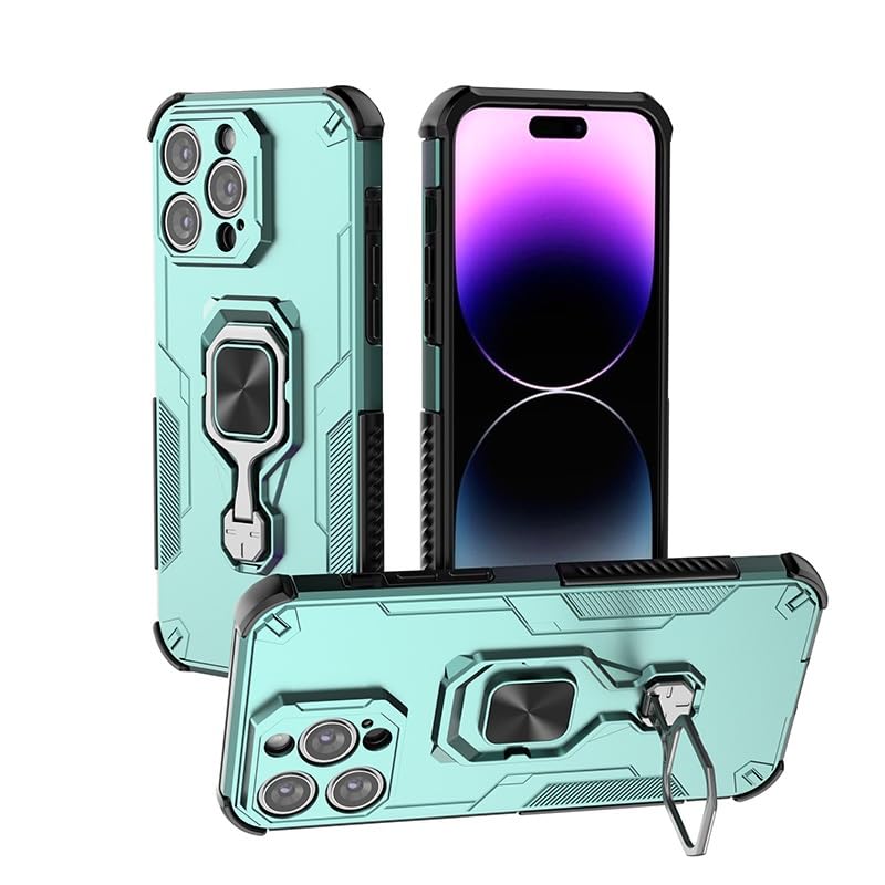 Coque antidérapante iPhone 14 Pro Max antichoc souple avec support vidéo vert