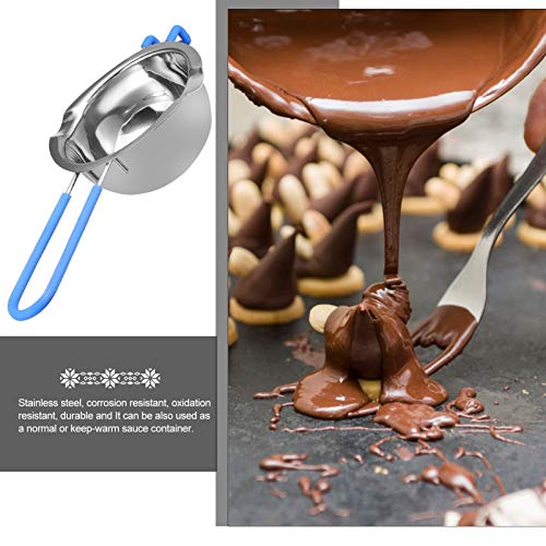 Hemoton Tigela de aquecedor de leite de caldeira dupla de aço inoxidável para derretimento de cera d