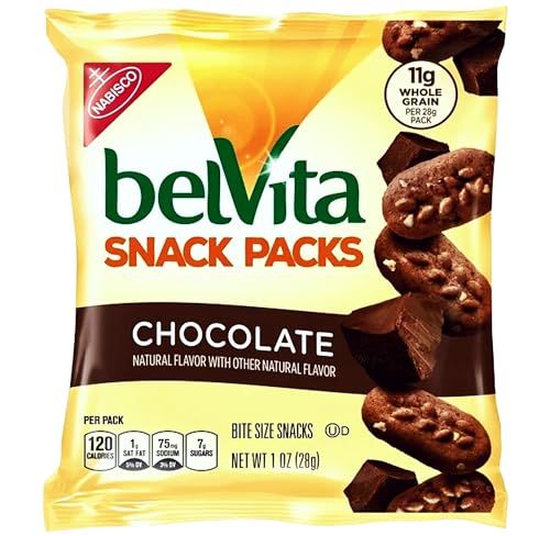 Belvita Breakfast Biscuits | Bites Mini Biscuits | Assortment of Blueberry, Cinnamon Brown Sugar and Chocolate in a 1 oz Snack Packs | Made with 11-12g Wholesome Grains, No Artificial Flavors, Colors or Sweeteners, Cholesterol Free, No High Fructose Corn  - Thumbnail 4