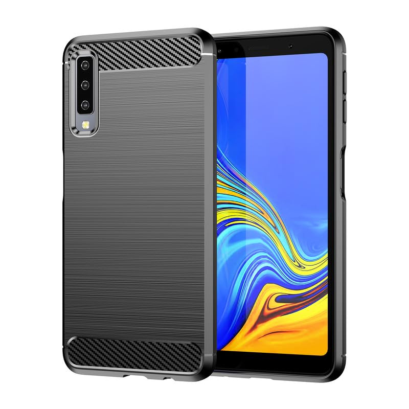 Image of Hybrid Carbon Fiber Back Case for Samsung Galaxy A7 2018 (Black)