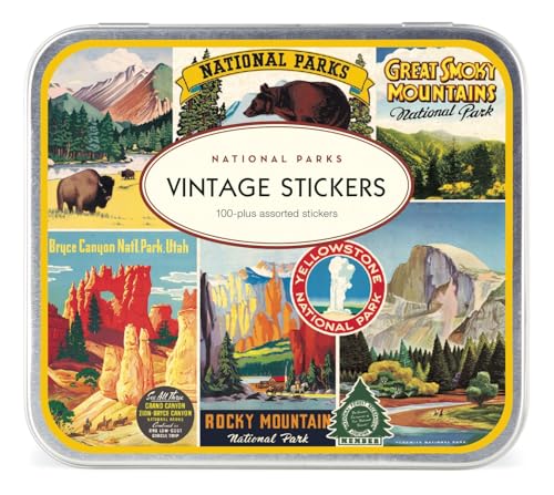 Cavallini & Co. Vintage Sticker Tin Label/NP (National Parks)