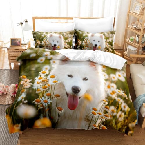 Funda nórdica de samoyedo infantil para cama de 90 ideal como regalo de cumpleaños original