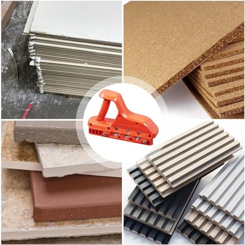 Kantenhobel für gipskarton, Mit 45 ° Und 60° Handhobel, zum Anschrägen von Kanten bei Gipskarton, Mehrzweck Kantenhobel für Gipskartonplatten Korkplatten mit 10 Klingen Ersatz