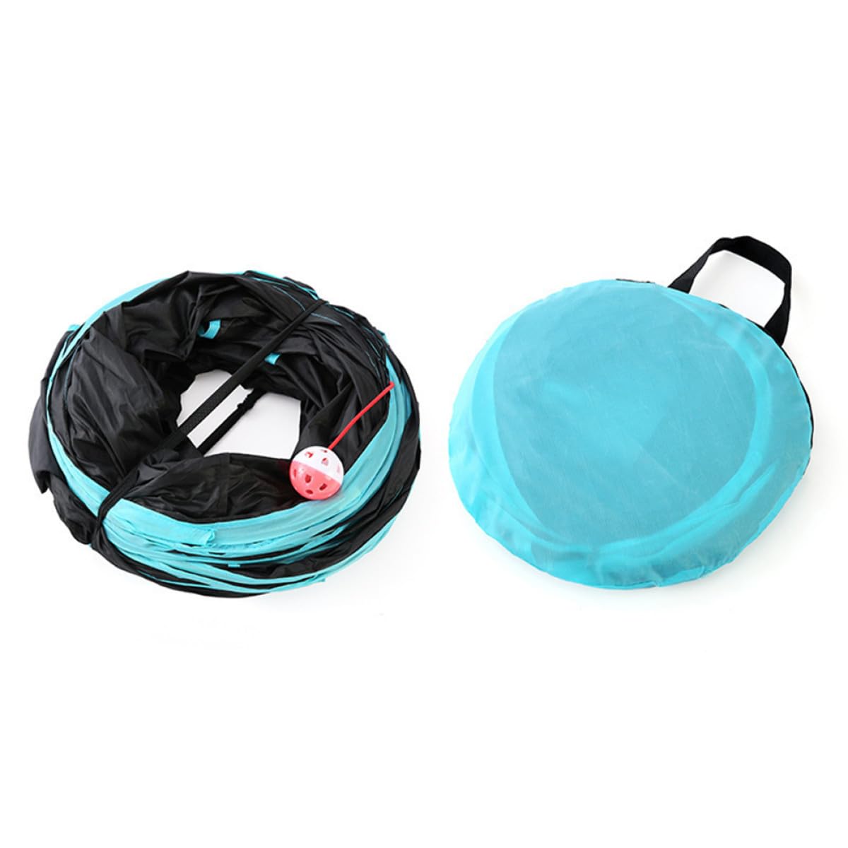 DOITOOL Túnel Plegable para Gatos S 4 Vías de Juego, Juguete Interactivo de Tubo para Mascotas, Diseño en Forma de S, Compacto y Duradero, Adecuado para Gatos Pequeños y Entretenimiento